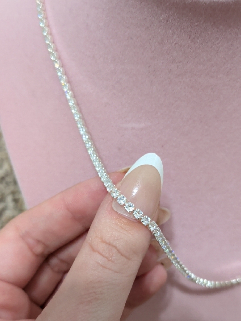 Luv AJ x Alyssa Lynch silver tennis necklace - Picture 4 of 8